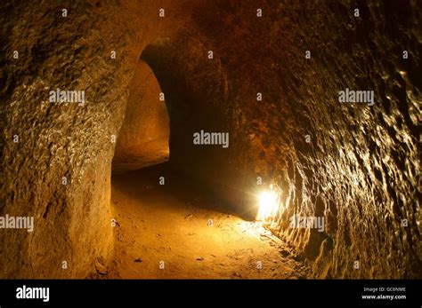 cu chi tunnels underground.